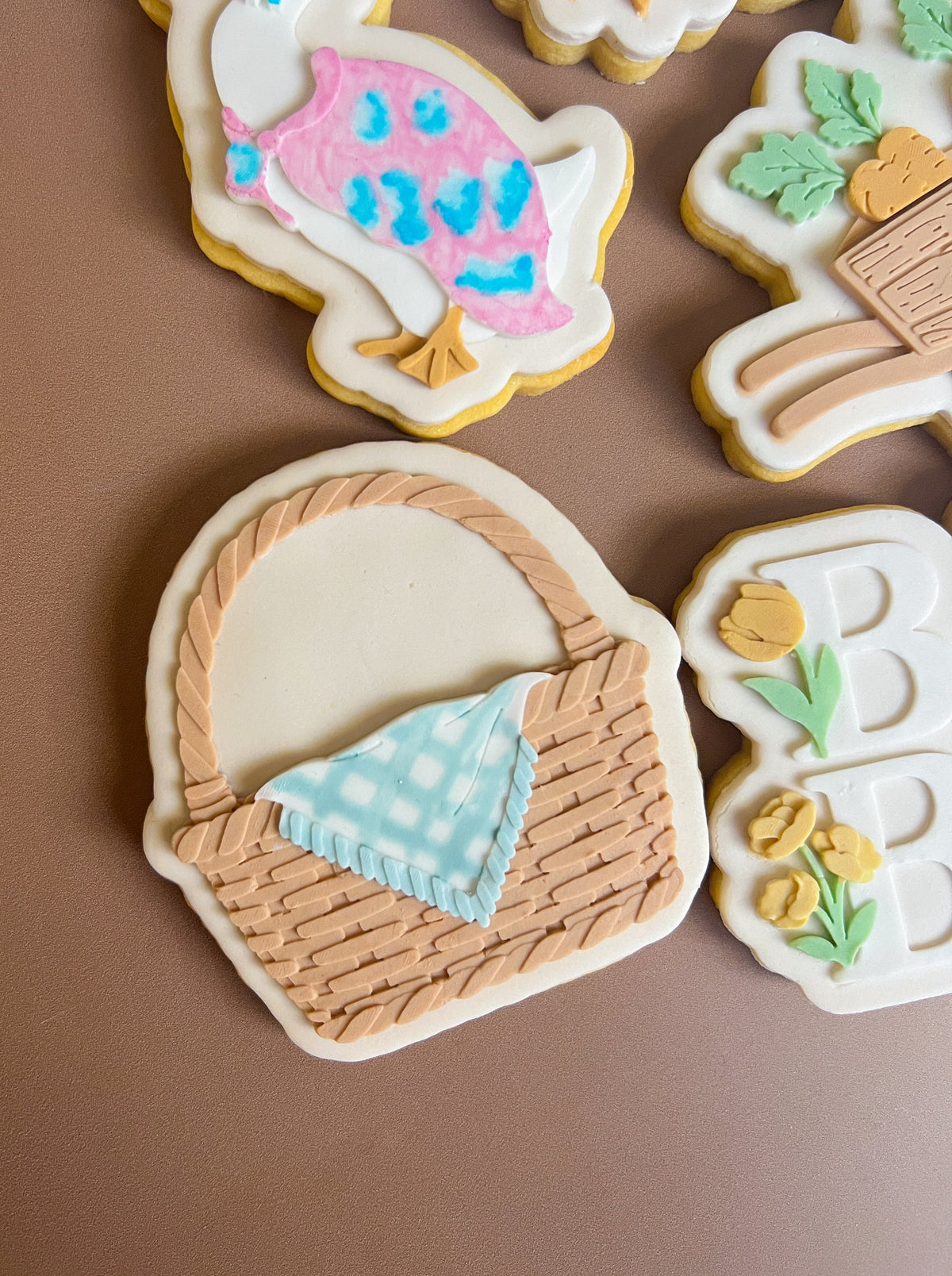 Picnic basket with blanket debosser and cutter