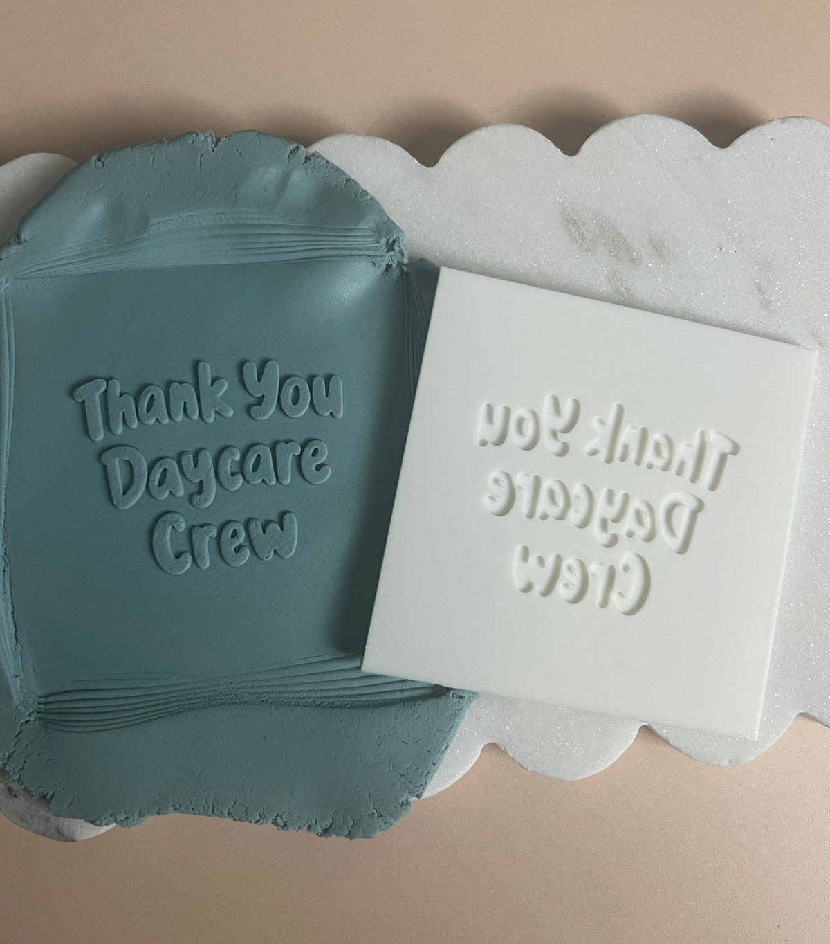 Thank you daycare crew stamp plate