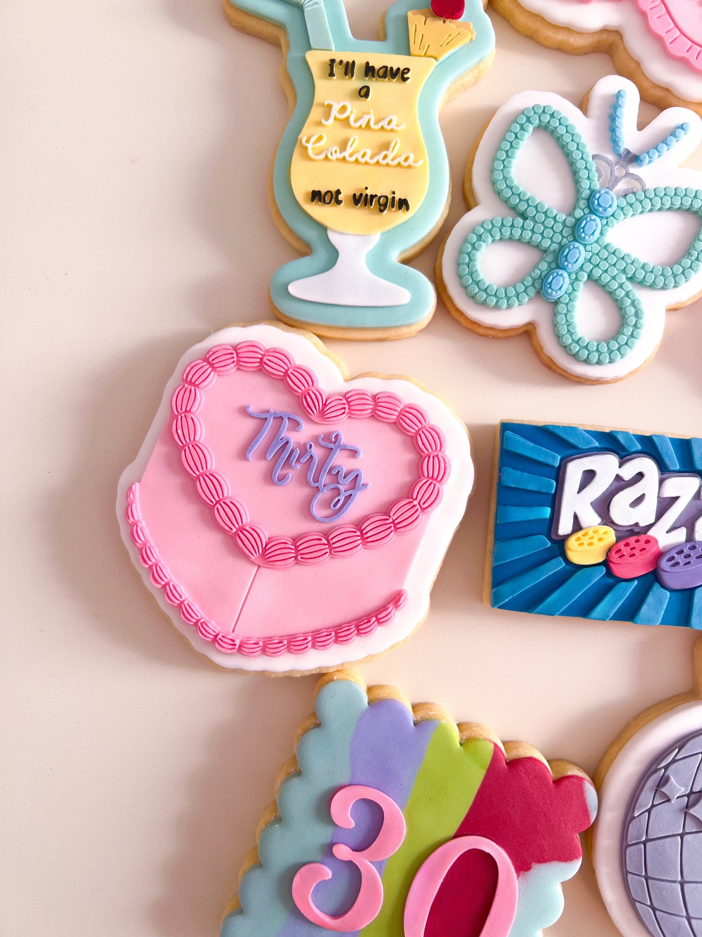 Thirty heart cake stamp and cutter