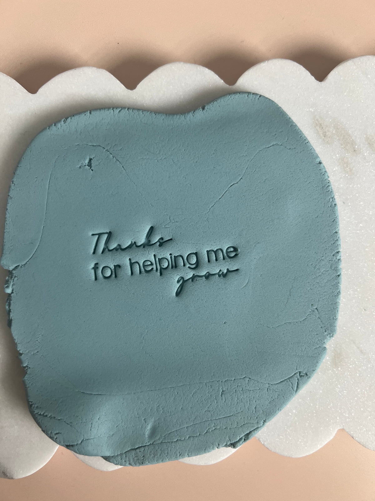 Thanks for helping me grow text stamp