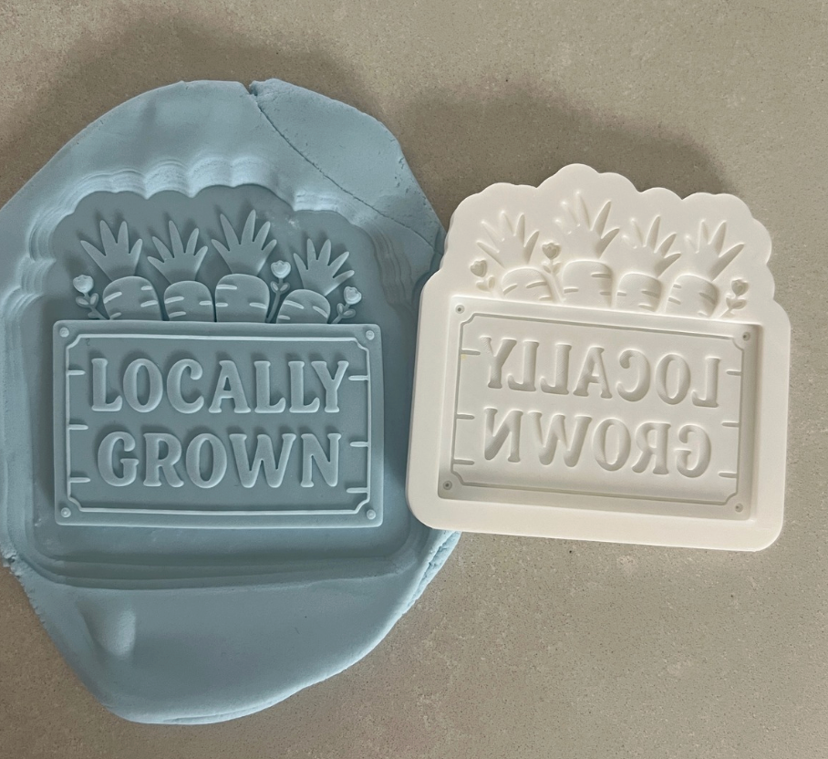 Locally grown crate stamp and cutter