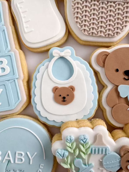 Bear bib debosser and cutter
