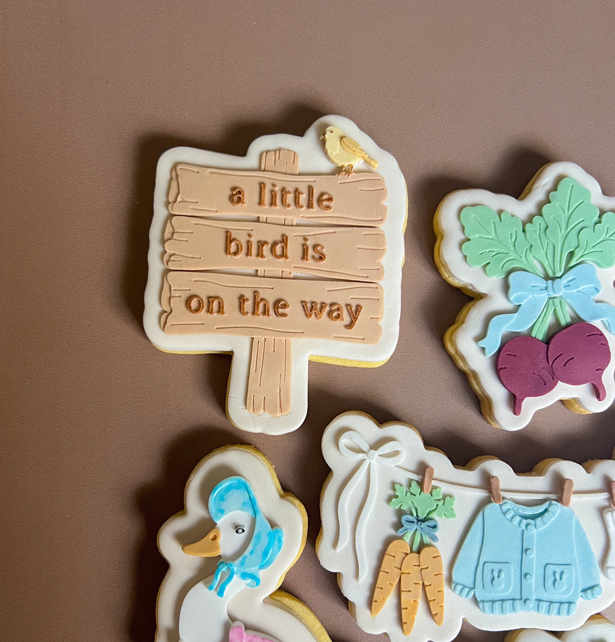 A little bird is on the way sign debosser and cutter