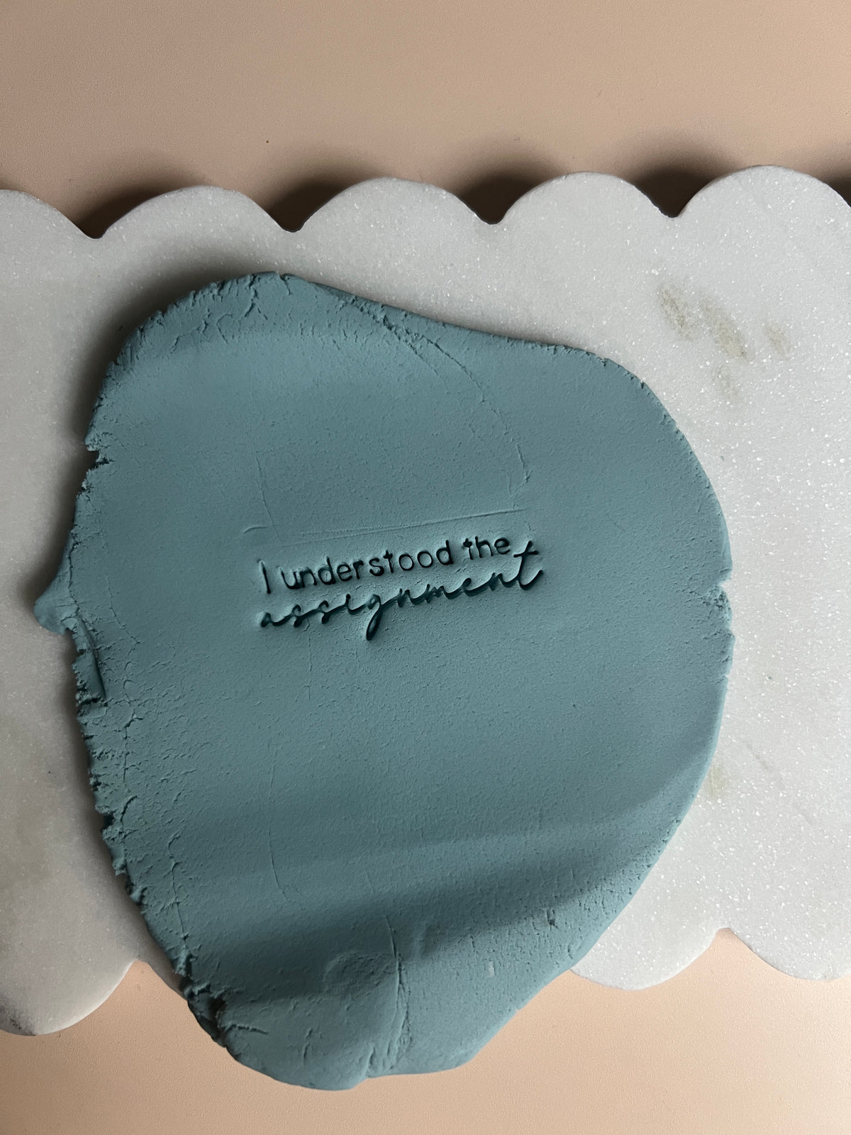 I understood the assignment text stamp