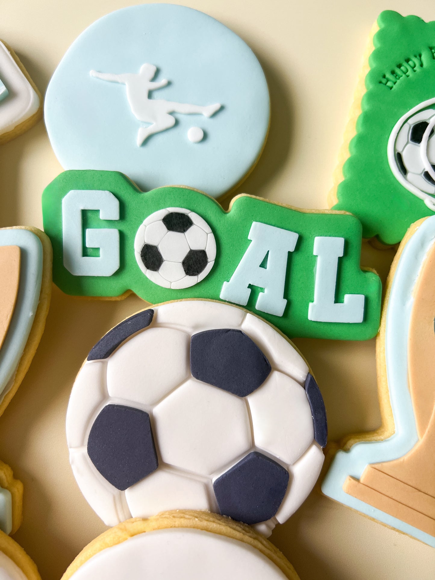 Goal debosser and cutter