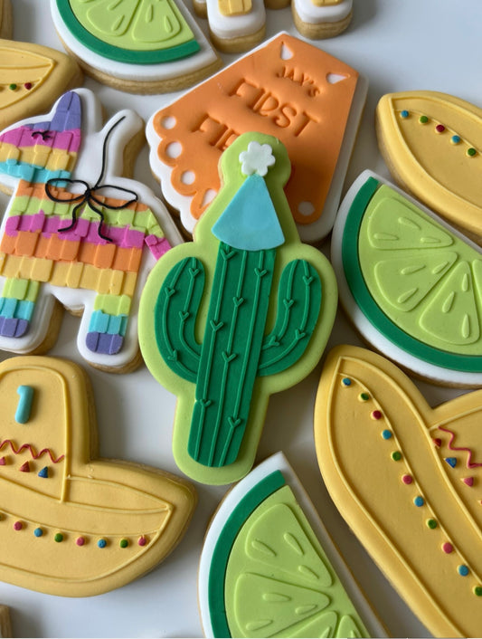 Cactus with party hat debosser and cutter