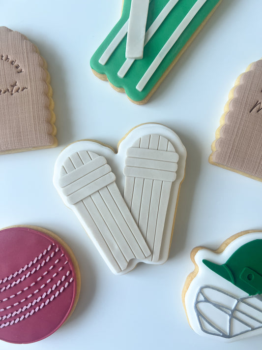 Cricket shin pads debosser and cutter