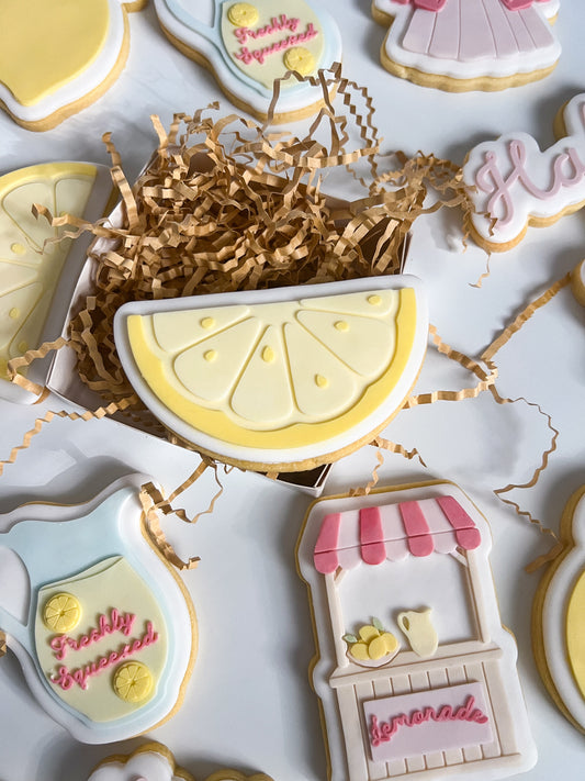 Lemon wedge stamp and cutter