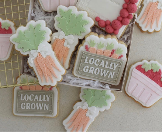 Locally grown crate stamp and cutter