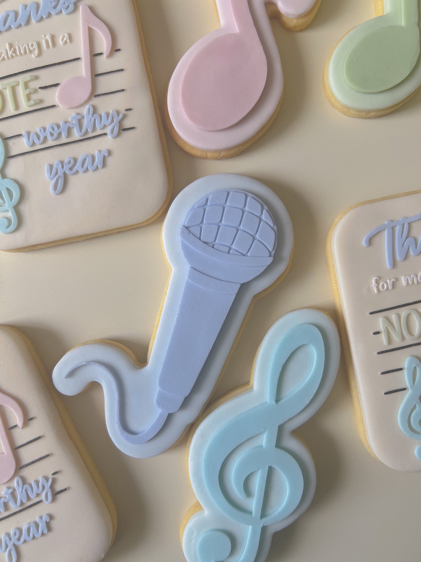 Microphone stamp and cutter