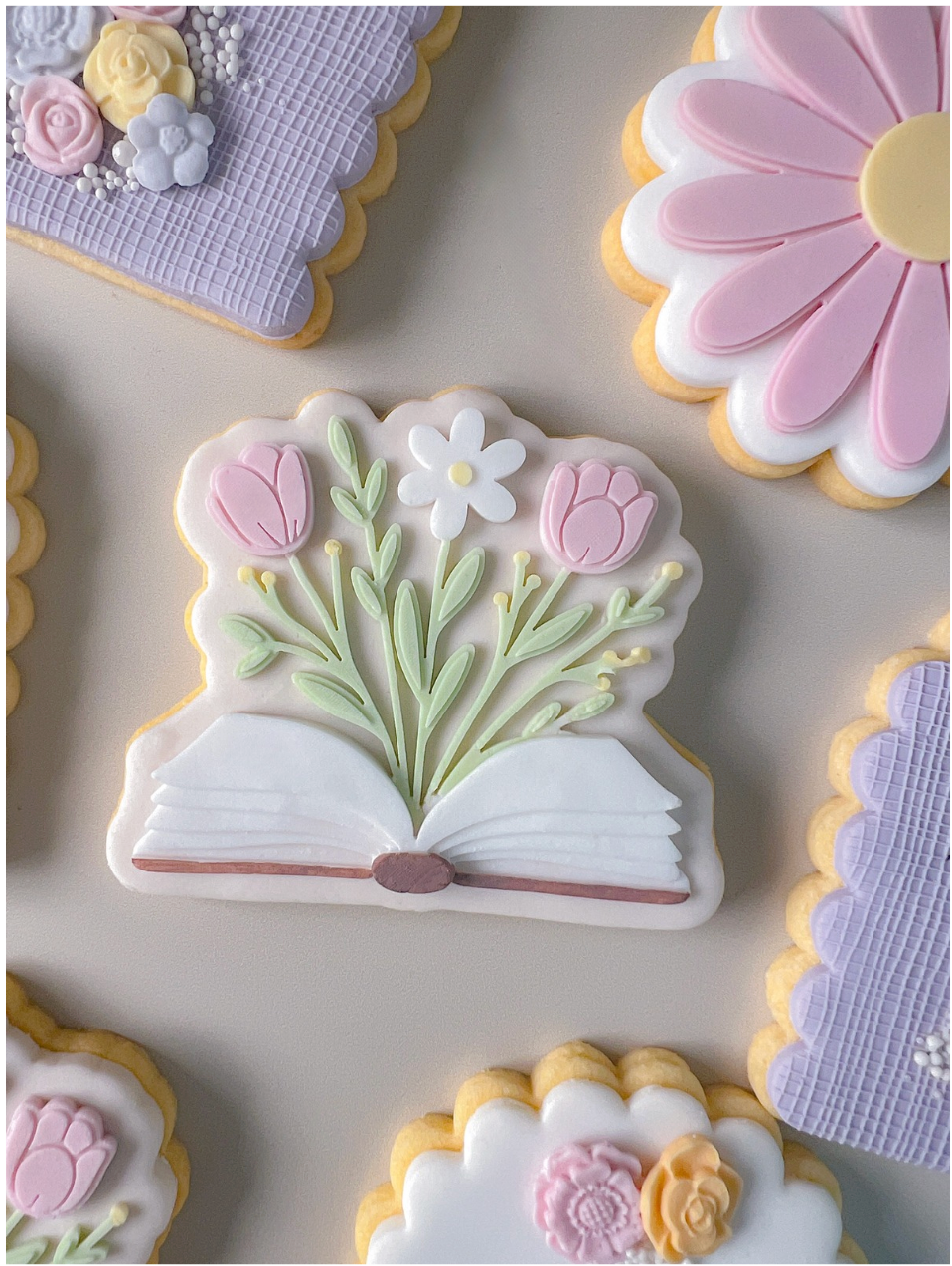Floral book stamp and cutter