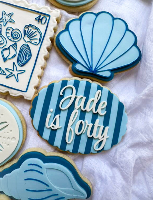 Striped stamp plate