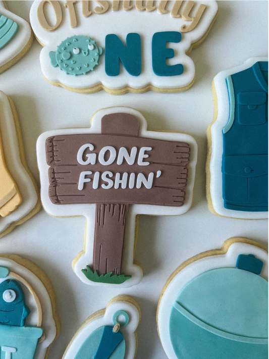 Gone fishin stamp and cutter