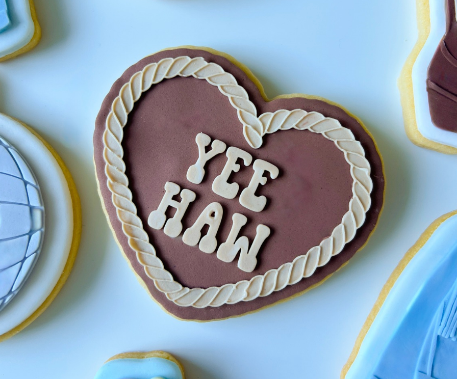 Yee haw rope heart stamp and cutter